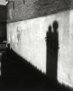 108579 Afbeelding van een muur aan de Daalstraat te Utrecht.N.B. Zie ook het Utrechtsch Nieuwsblad van 3 juli 1956.